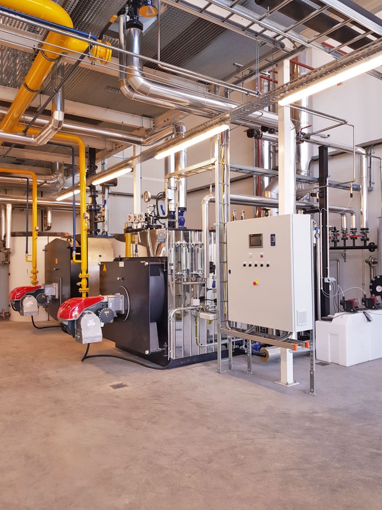 Katlu mājas - tvaika katlu māja 2,0t/h, ūdenssildāmais katls 2,0mW, tvaika apgāde, tehnoloģijas montāža
