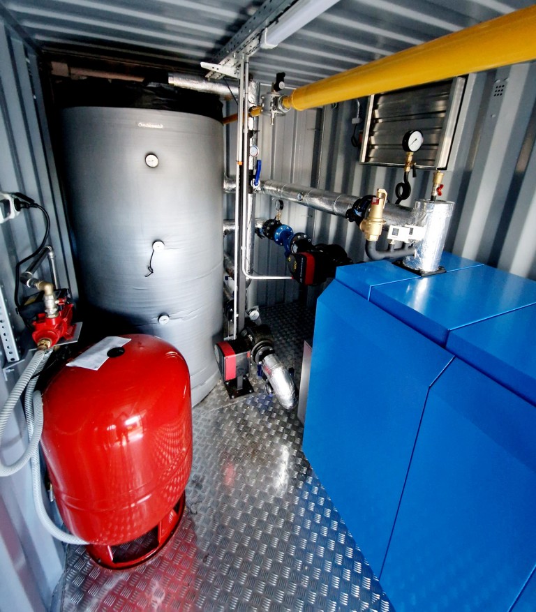 Konteinertipa Buderus katlu māja 350kw